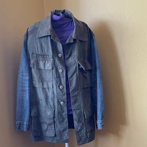 Urban outfitters Camo and denim jacket